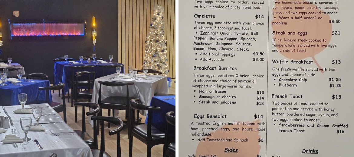 Cafe on 4th Menu