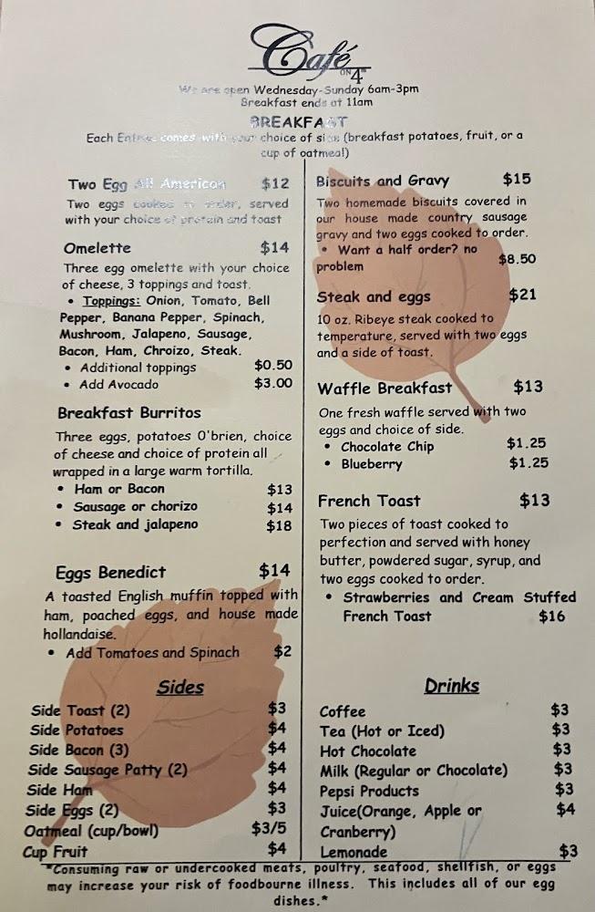 Cafe on 4th Menu image 2